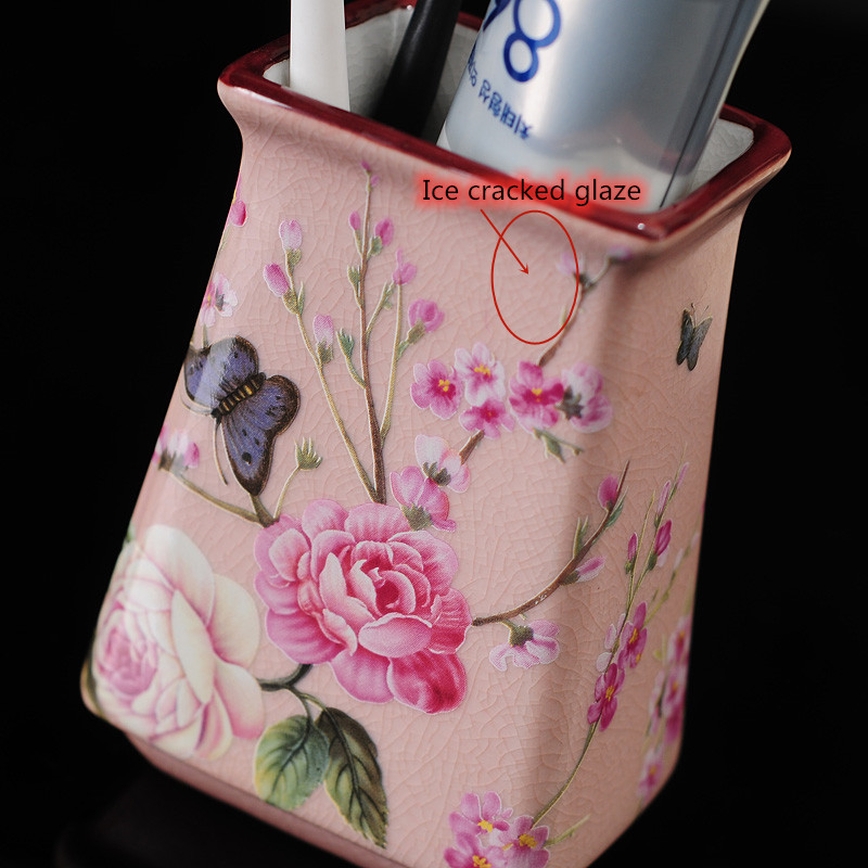 Pink Rose Pattern Bathroom Acc - Zara Home Bathroom recension och pris