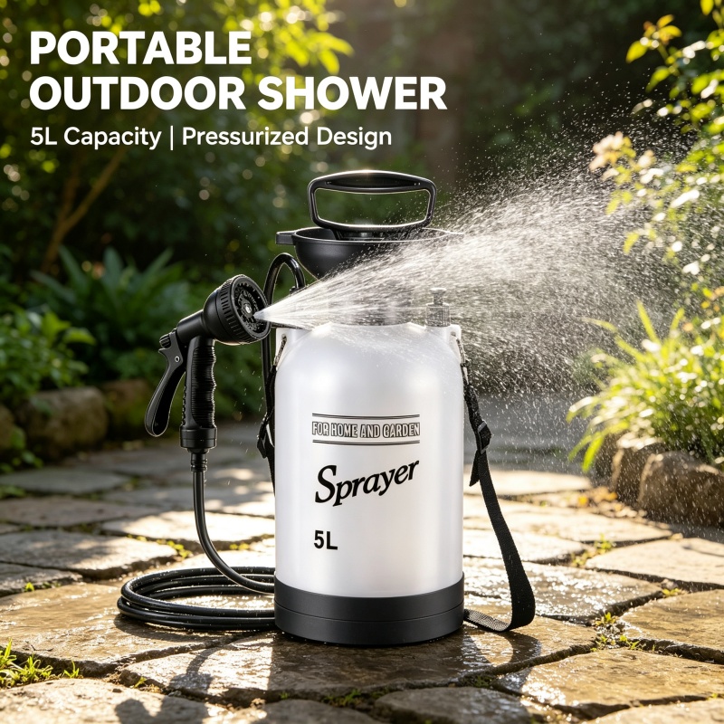 5L Portable Camping Shower Man - Shower Head Rain recension och pris